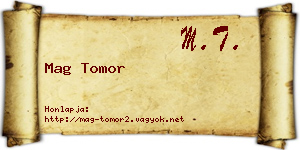 Mag Tomor névjegykártya